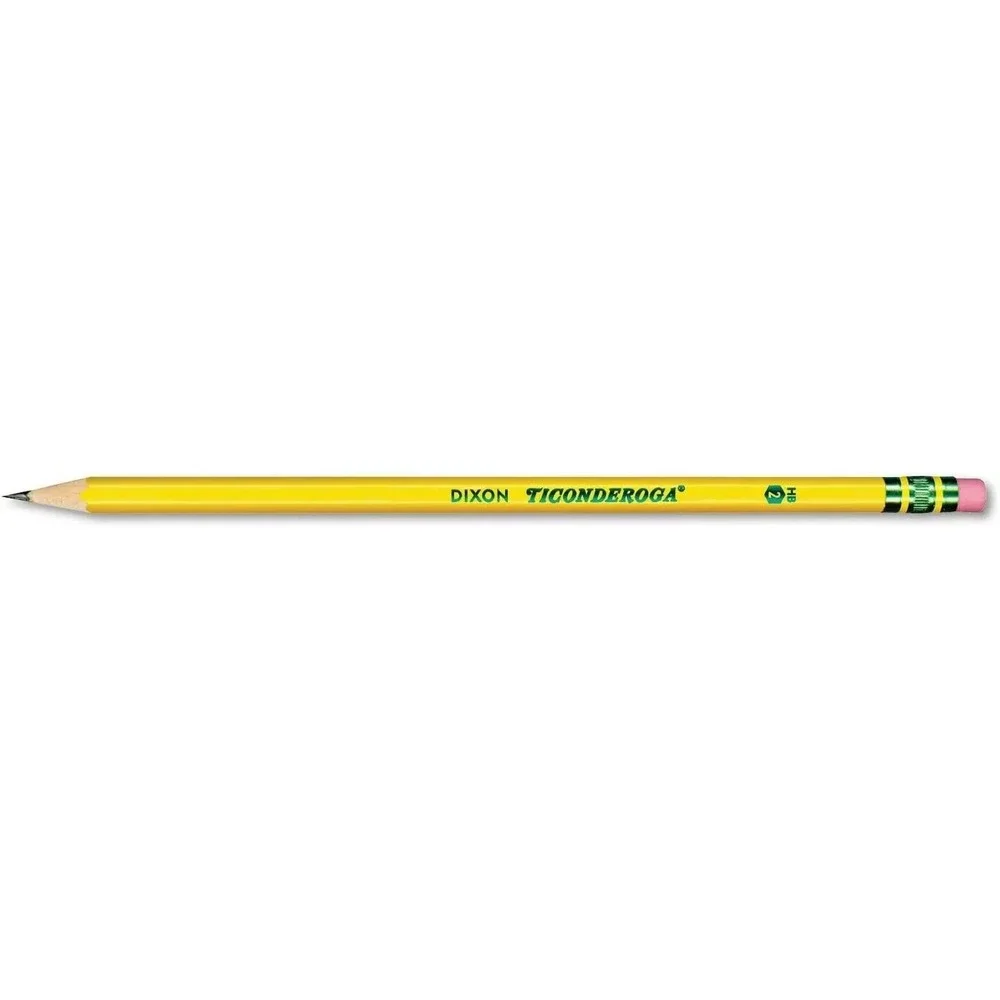 Ticonderoga‎ #2 HB Wood-Cased Pencils Pre-Sharpened Dozen